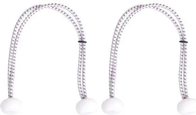 Immagine prodotto di Legatura per vela con palline di plastica. 2 pezzi in borsa. 30 cm. bianco