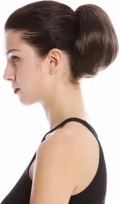 Produktbild von WIG ME UP Haarteil Dutt Zopf Kurz Glatt Voluminös Braun 909AB-V-8