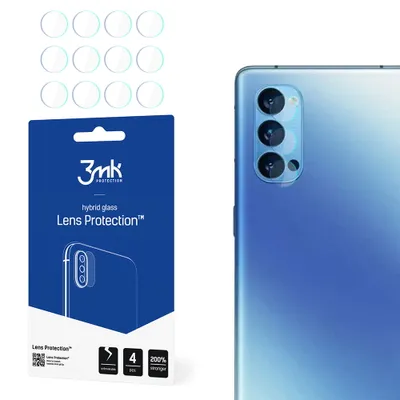 Produktbild von 3mk Hybridglas Lens Protection für Oppo Reno 4 Kamera Objektiv Kameralinse 0,16mm 6H (4 Stück)