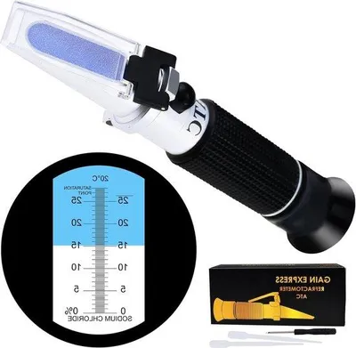 Productafbeelding van Famanu refractometer voor het meten van het zoutgehalte, 0-28%, met automatische temperatuurcompensatie (ATC) - geschikt voor de voedingsindustrie