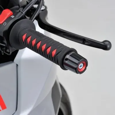 Produktbild von Lenkergewichte COMPASS Alu 6061 schwarz-rot