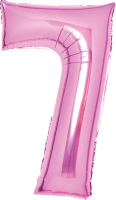 Produktbild von AMSCAN 9914047 Folienballon XL Zahl 7 - 63 cm, pink