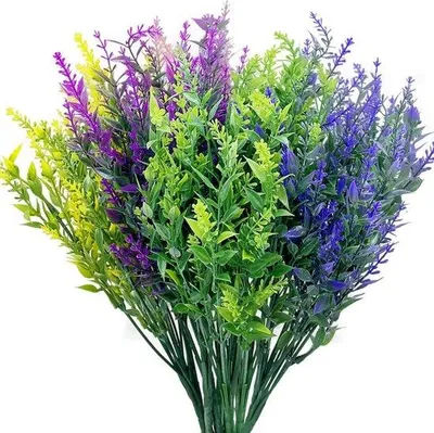 Produktbild von Falsche Lavendelzweige für Balkon - Kunststoff - Blumen - Dekoration für Garten & Hochzeit