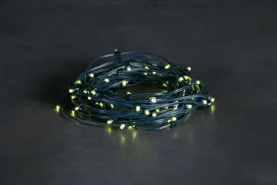 Produktbild von Mini LED Lichterkette, 80 gelbe Dioden, 4.5V Außentrafo, grünes Kabel