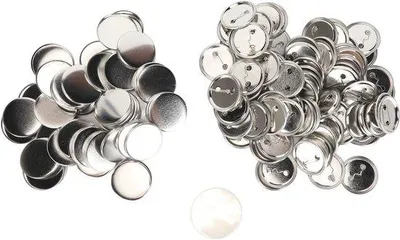 Produktbild von Metallische Button-Badge-Satz für FTS, 100er-Pack, blank