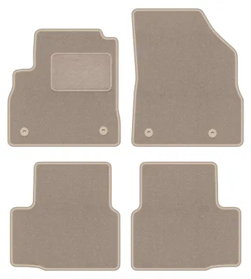 Image de Tapis de sol en moquette pour Opel Astra K 2015- (berline/à hayon/break) – jeu 4 pièces, beiges, sur mesure – Wielganizator LUX