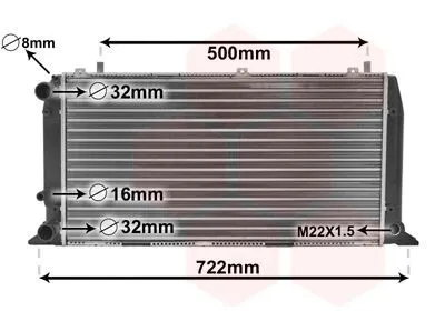 Produktbild von Van Wezel Wasserkühler für Audi 80 + Avant Coupe Cabriolet 1,6 - 2,0 +Quattro