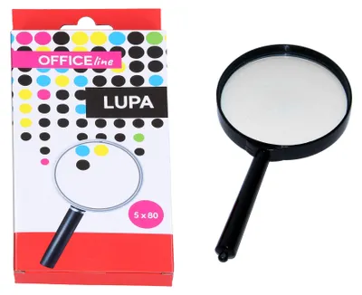 Produktbild von Schwarze Leselupe mit 80 mm Linsendurchmesser und 5-facher Vergrößerung