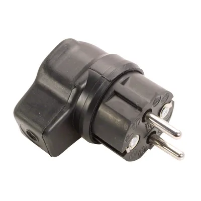 Produktbild von as Schwabe 62207 Schutzkontakt-Winkelstecker Vollgummi 230 V Schwarz IP44 (62207)