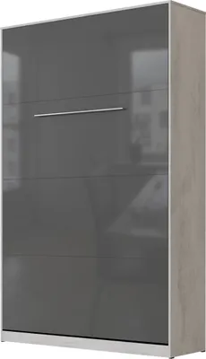 Produktbild von SMARTBett Schrankbett Standard  Beton/Anthrazit Hochglanz 120 Vertikal