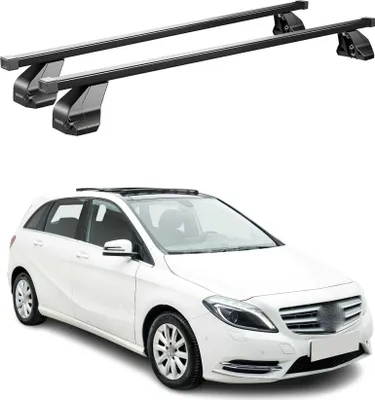 Produktbild von Menabo Dachträger für Mercedes B Klasse W246 2011-2018 75kg Stahl Schwarz 2x