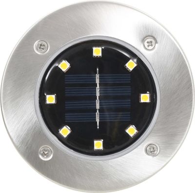 vidaXL Solarne lampy podłogowe 8 szt. Żarówki LED ciepły biały