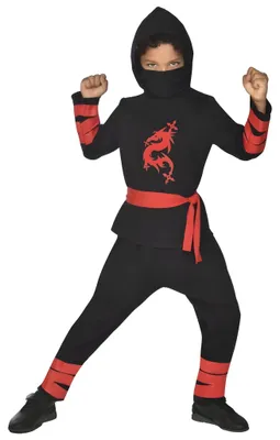 Obrázok produktu pre Kostým nindža červený ninja drak pre deti