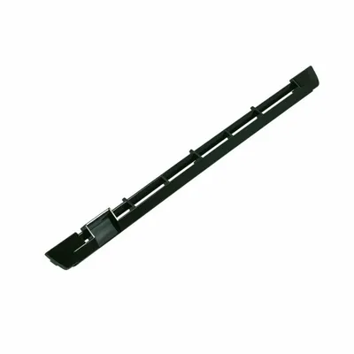 A black plastic vent or grille is shown against a white background.