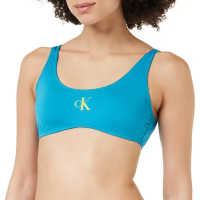 Produktbild von Calvin Klein Damen Bikini Oberteil ohne Bügel, Blau (Clear Turquoise), S