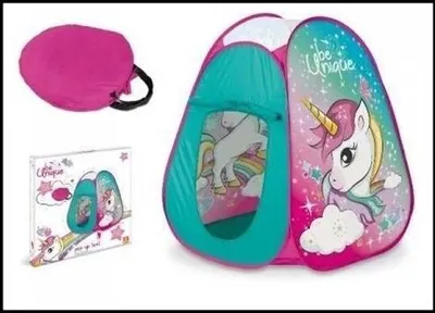 Produktbild von Pop-Up Spielzelt Einhorn, 85x83x100 cm, Innen- und Außenbereich, Fiberglasrahmen, Inklusive Aufbewahrungstasche