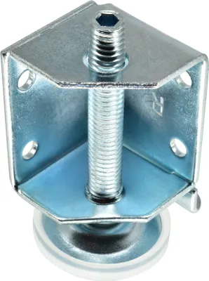 Image de Réglage d'angle Pied de réglage M8 Pied de meuble Socle Réglage en hauteur à droite avec six pans creux, Ø 30mm - 1 pièce
