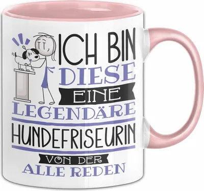 Produktbild von Hundefriseurin Tasse Geschenk Ich Bin Diese Eine Legendäre Hundefriseurin Von Der Alle Reden Geschenkidee Geburtstag Weihnachten (Rosa)
