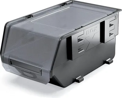 Image de Plastový úložný box zavíratelný EXE PLUS 237x159x118 mm - barva: černá