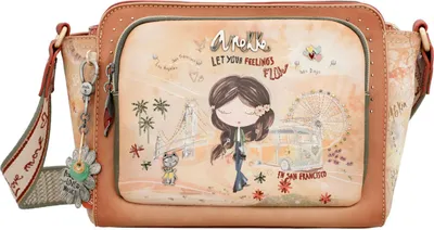 Produktbild von Anekke Umhängetasche Peace & Love Rectangular Crossbody Bag Camel mehrfarbig