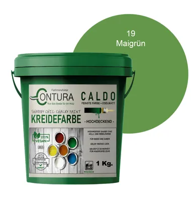 Produktbild von Contura BeGreen 1Kg. Kreidefarbe Shabby Chic Möbellack - 19 Maigrün