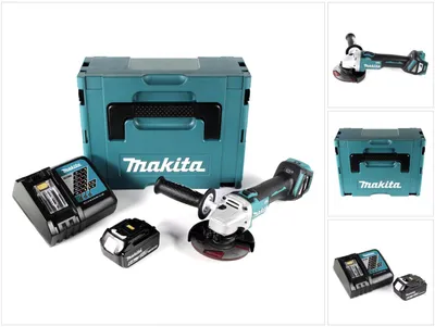 Immagine prodotto di Smerigliatrice angolare a batteria Makita DGA 511 RG1J 18V 125mm brushless + 1x batteria ricaricabile 6.0Ah + caricabatterie + Makpac