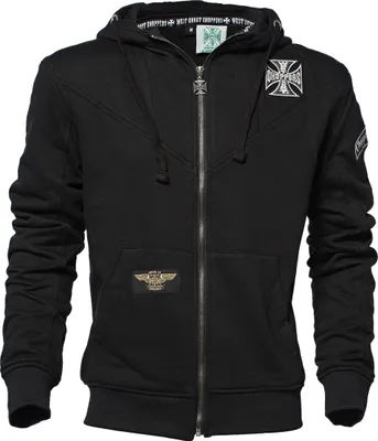 Produktbild von West Coast Choppers Kapuzenjacke Herren WCC OG Classic Panel Zip Hoodie schwarz M