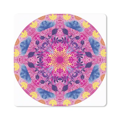Produktbild von MuchoWow® Mauspad Mousepad Mandala bunt 30x30 cm - Mousepads - Maus Mat - Pad - Mausunterlage - Gaming