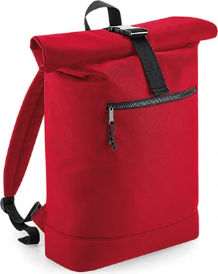 Immagine prodotto di BagBase BG286 | Zaino Roll-Top riciclato, 32 x 44 x 13 cm - Colore: Rosso classico - Dimensioni: 32 x 44 x 13 cm