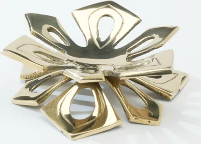 Produktbild von Kerzenleuchter, Blütenleuchter Messing Gold Ø 11 cm Ideal für Kugelkerzen