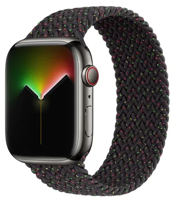 Produktbild von Apple Geflochtenes Solo-Armband für die Apple Watch | 44/45/46/49 mm – Größe 3 – Black Unity