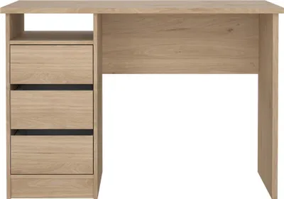 Immagine prodotto di Scrivania FunctionPlus con 3 cassetti, decori in noce.