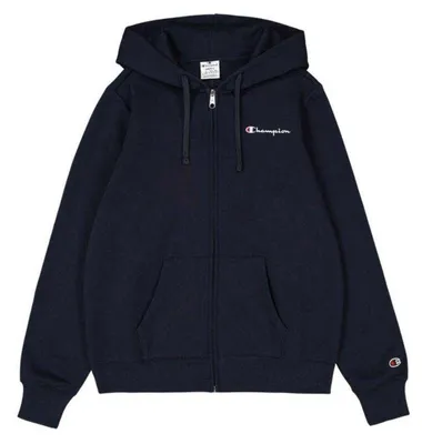 Produktbild von Champion - Hoodie mit durchgehendem Reißverschluss für Damen, Ärmel mit Markenschriftzug PP8614 (S) (Dunkles Marineblau)