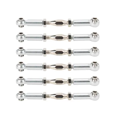 Immagine prodotto di 6pcs lega di alluminio regolabile spinta tenditore barra accessori vincolanti per RC auto modello argento