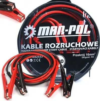 Obrázek produktu pro MAR-POL Startovací kabely 800A, 4m, 16mm2 M82533