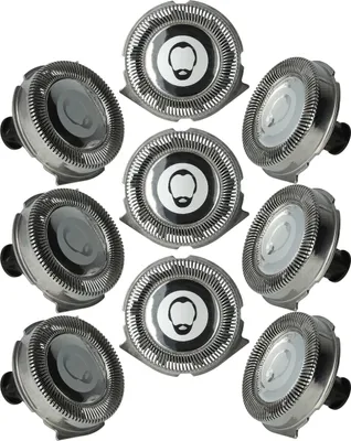 Produktbild von vhbw 9x Ersatz-Scherköpfe kompatibel mit Philips RQ1131, RQ1150, RQ1150X, RQ1141, RQ1145, CCRQ1185, RQ1160, RQ1151, RQ1155 Elektrorasierer, Silber