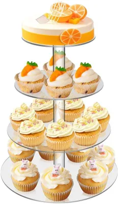 Produktbild von Famanu Tortenständer Vier Etagen - Wiederverwendbarer Cupcake-Halter