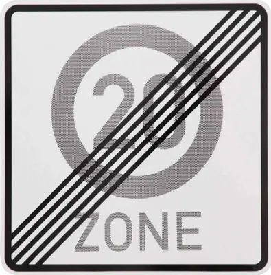 Produktbild von ORIGINAL VERKEHRSSCHILD 274.2-20 ENDE ZONE 20 zum 30. Geburtstag als Geburtstagsgeschenk für Verkehrszeichen Anfang Zonenschild Verkehrsschilder Straßenschilder