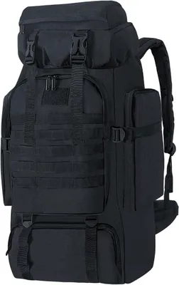 Produktbild von PolkaHome® 80L Wanderrucksack Camping Rucksack wasserdicht Trekking Outdoor Daypack mit MOLLE System für Männer Frauen