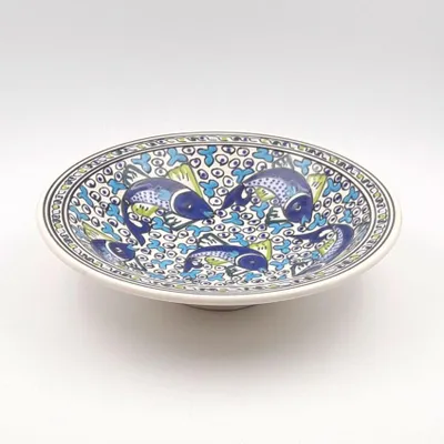 Image de Plat Tebsi Poissons Bleus - D 37 cm