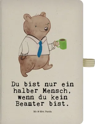 Produktbild von Mr. & Mrs. Panda notizbuch Beamter Herz - Transparent - Geschenk, Journal, Adressbuch, Amt, Öffentlicher Dienst, Studium, Tagebuch, A5 Kariert, Skizzenbuch