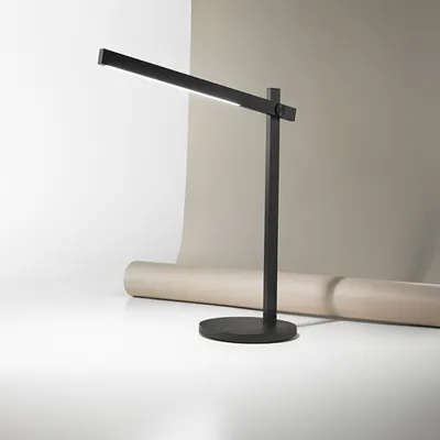 Produktbild von Ruler LED-Tischleuchte, 7 W, Aluminium- und Kunststoffrahmen, 3-stufig dimmbar, 3 Farbtemperaturen, Farbe: Schwarz, Höhe: 76 cm – Perenz