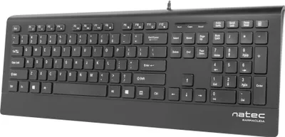 Produktbild von Natec Multimedia-Tastatur BARRACUDA slim USB  US-Layout  schwarz