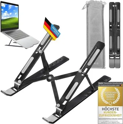 Produktbild von Famanu Laptopständer Höhenverstellbar - Ergonomische Bürolösung für Zuhause, Büro und Unterwegs