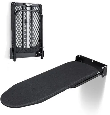 Produktbild von Famanu Wandbügelbrett 31 x 91,5 cm - Hitzebeständige Abdeckung, platzsparend und kompakt