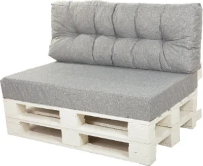 Produktbild von Palettenkissen Set 120x60 Sitz und 120x40 Grau Kissen | Kissen | palettenkissen set outdoor