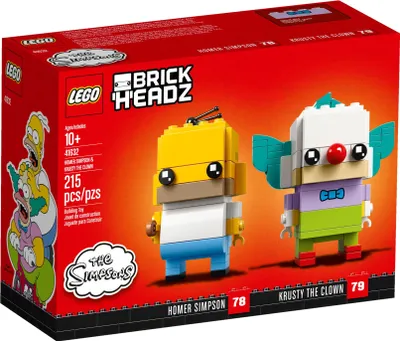 Produktbild von LEGO® BrickHeadz 41632 Homer Simpson und Krusty der Clown