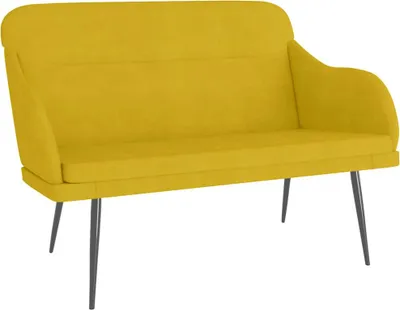 Produktbild von vidaXL Sitzbank Gelb 110x76x80 cm Samt