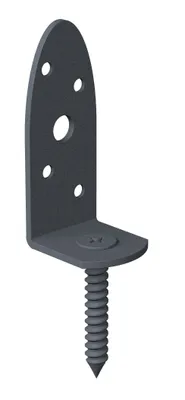 Zdjęcie produktu dla Alberts 20 x uchwyt ogrodzeniowy Ovado 120 mm, w kształcie litery L, ocynkowany, powlekany tworzywem sztucznym