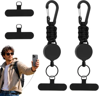 Productafbeelding van Universele telefoonkoord, 2 stuks, verstelbaar, voor smartphones